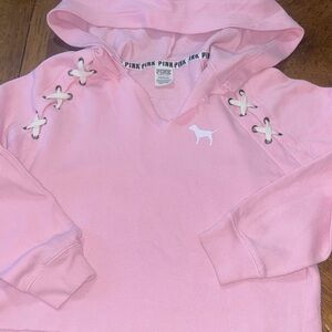 VS PINK CROP VINTAGE HOODIE